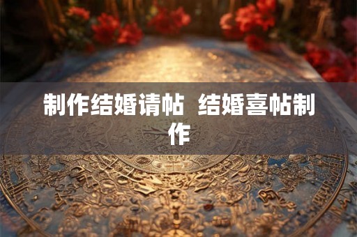制作结婚请帖  结婚喜帖制作