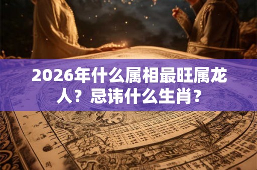 2026年什么属相最旺属龙人？忌讳什么生肖？
