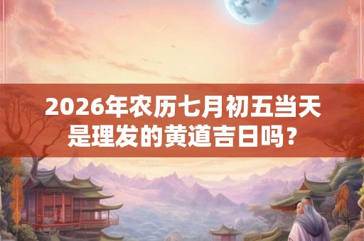 2026年农历七月初五当天是理发的黄道吉日吗？
