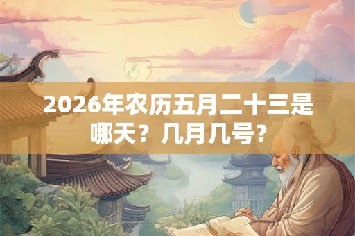 2026年农历五月二十三是哪天？几月几号？