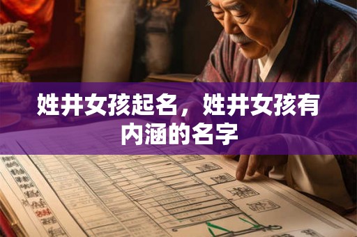 姓井女孩起名，姓井女孩有内涵的名字