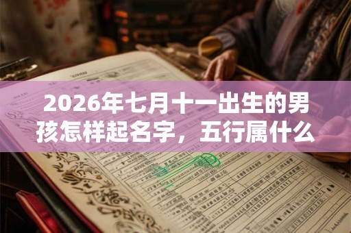 2026年七月十一出生的男孩怎样起名字，五行属什么