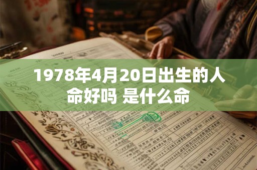 1978年4月20日出生的人命好吗 是什么命