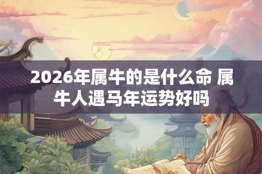 2026年属牛的是什么命 属牛人遇马年运势好吗
