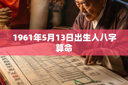 1961年5月13日出生人八字算命