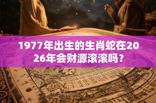 1977年出生的生肖蛇在2026年会财源滚滚吗？