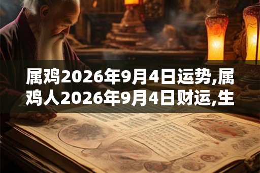 属鸡2026年9月4日运势,属鸡人2026年9月4日财运,生肖鸡2026年9月4日运势
