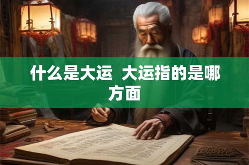 什么是大运 大运指的是哪方面 什么是大运 大运指的是哪方面