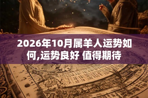 2026年10月属羊人运势如何,运势良好 值得期待