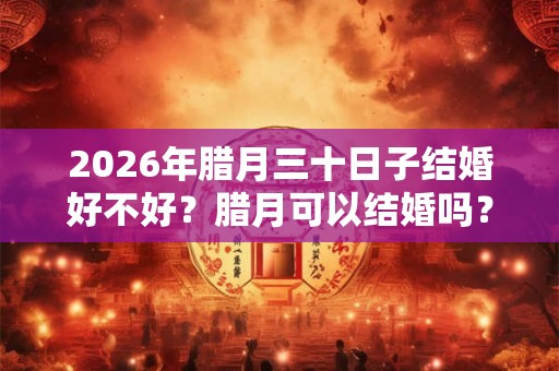 2026年腊月三十日子结婚好不好？腊月可以结婚吗？