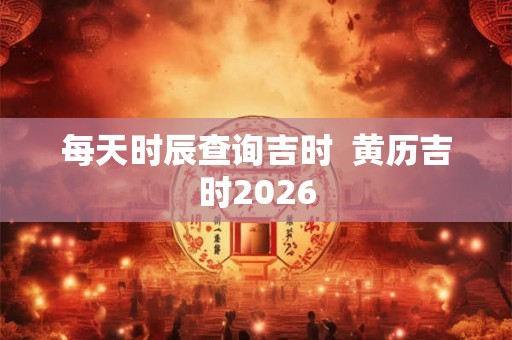 每天时辰查询吉时  黄历吉时2026