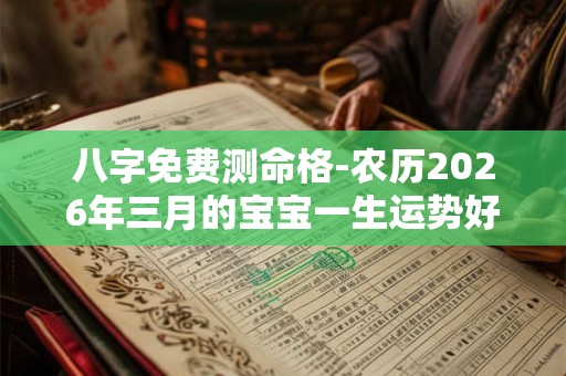 八字免费测命格-农历2026年三月的宝宝一生运势好不好