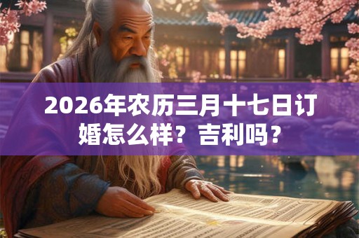 2026年农历三月十七日订婚怎么样？吉利吗？