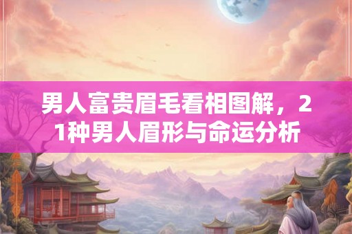 男人富贵眉毛看相图解，21种男人眉形与命运分析
