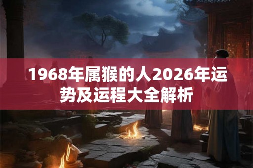 1968年属猴的人2026年运势及运程大全解析 1968年属猴的人2026年运势及运程大全解析
