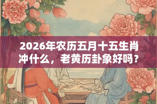 2026年农历五月十五生肖冲什么,老黄历卦象好吗? 2026年农历五月十五生肖冲什么,老黄历卦象好吗?