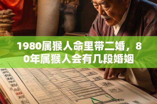 1980属猴人命里带二婚,80年属猴人会有几段婚姻 1980属猴人命里带二婚,80年属猴人会有几段婚姻
