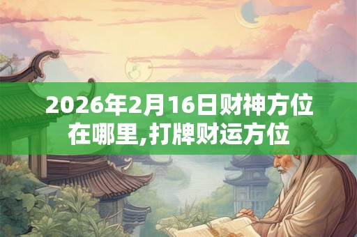 2026年2月16日财神方位在哪里,打牌财运方位