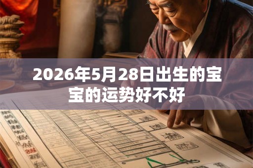 2026年5月28日出生的宝宝的运势好不好