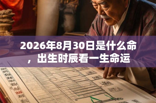 2026年8月30日是什么命,出生时辰看一生命运 2026年8月30日是什么命,出生时辰看一生命运
