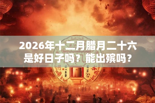 2026年十二月腊月二十六是好日子吗？能出殡吗？