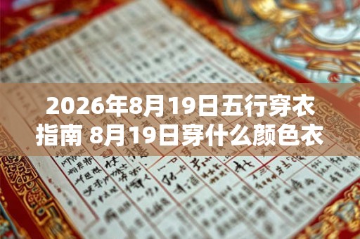 2026年8月19日五行穿衣指南 8月19日穿什么颜色衣服