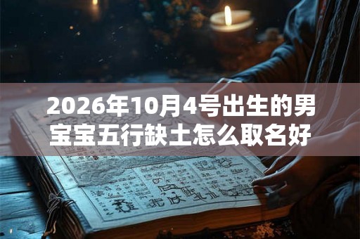 2026年10月4号出生的男宝宝五行缺土怎么取名好
