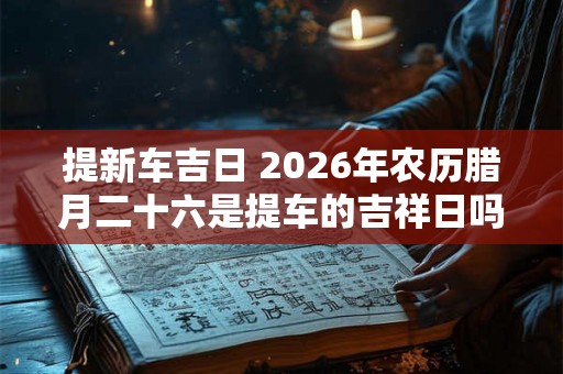 提新车吉日 2026年农历腊月二十六是提车的吉祥日吗 提新车吉日 2026年农历腊月二十六是提车的吉祥日吗