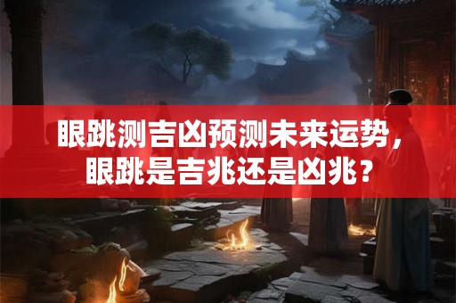 眼跳测吉凶预测未来运势，眼跳是吉兆还是凶兆？