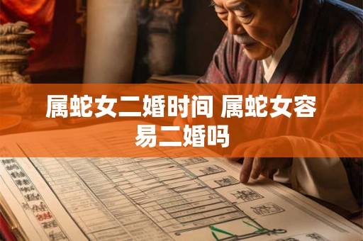 属蛇女二婚时间 属蛇女容易二婚吗