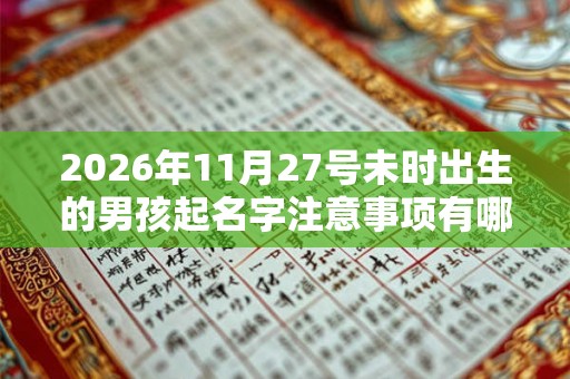 2026年11月27号未时出生的男孩起名字注意事项有哪些