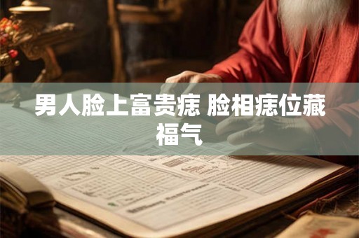 男人脸上富贵痣 脸相痣位藏福气