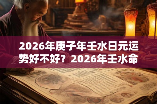 2026年庚子年壬水日元运势好不好?2026年壬水命桃花运 2026年庚子年壬水日元运势好不好?2026年壬水命桃花运