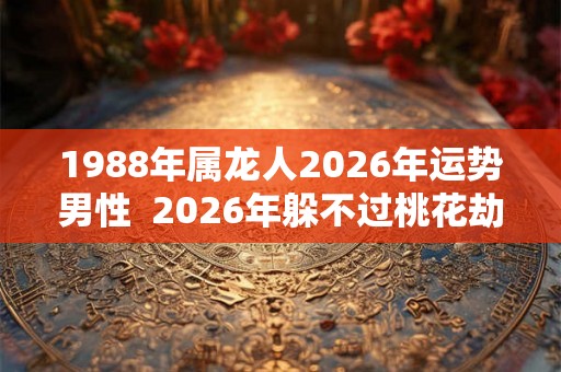 1988年属龙人2026年运势男性 2026年躲不过桃花劫的生肖是 1988年属龙人2026年运势男性 2026年躲不过桃花劫的生肖是
