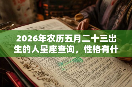 2026年农历五月二十三出生的人星座查询,性格有什么特征? 2026年农历五月二十三出生的人星座查询,性格有什么特征?