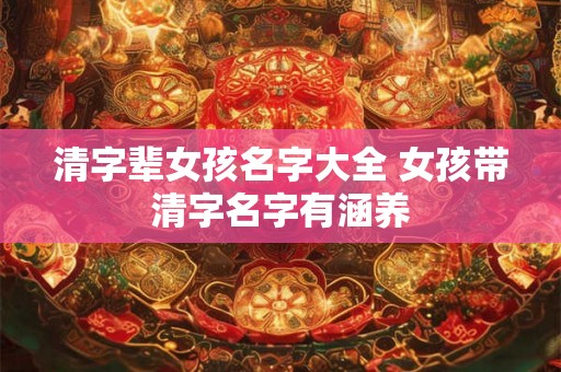 清字辈女孩名字大全 女孩带清字名字有涵养