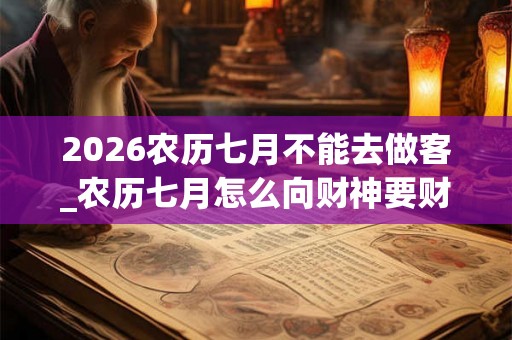 2026农历七月不能去做客_农历七月怎么向财神要财