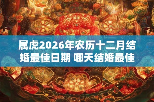 属虎2026年农历十二月结婚最佳日期 哪天结婚最佳