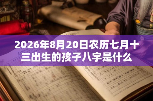 2026年8月20日农历七月十三出生的孩子八字是什么