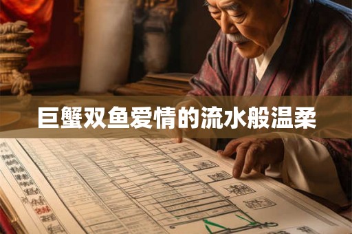 巨蟹双鱼爱情的流水般温柔