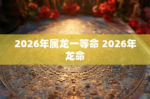 2026年属龙一等命 2026年龙命
