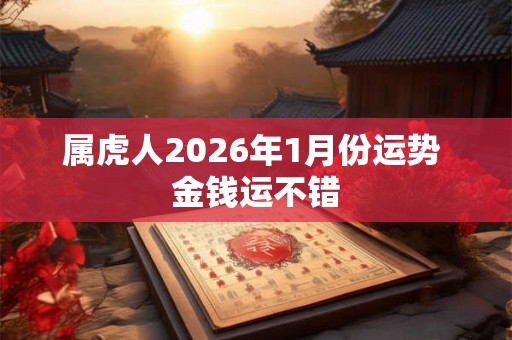 属虎人2026年1月份运势 金钱运不错 属虎人2026年1月份运势 金钱运不错