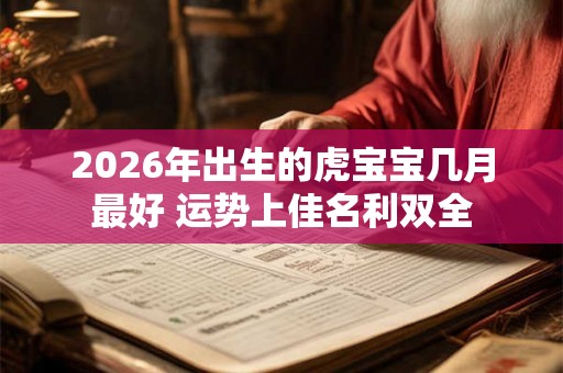 2026年出生的虎宝宝几月最好 运势上佳名利双全