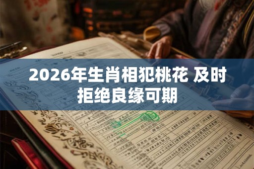 2026年生肖相犯桃花 及时拒绝良缘可期
