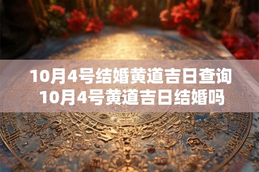 10月4号结婚黄道吉日查询 10月4号黄道吉日结婚吗