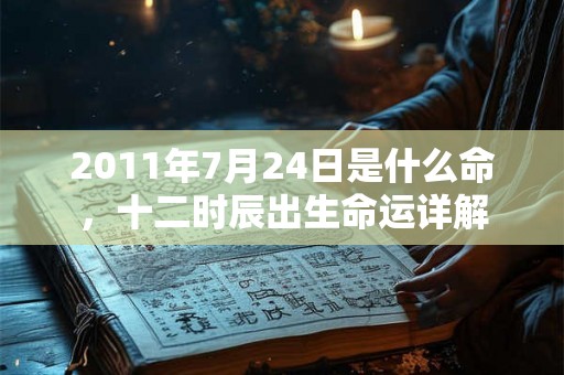2011年7月24日是什么命，十二时辰出生命运详解