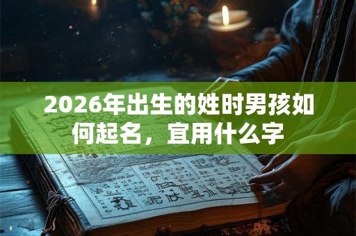 2026年出生的姓时男孩如何起名，宜用什么字