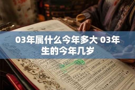 03年属什么今年多大 03年生的今年几岁