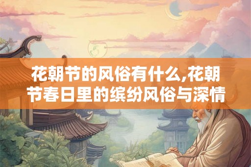 花朝节的风俗有什么,花朝节春日里的缤纷风俗与深情厚意
