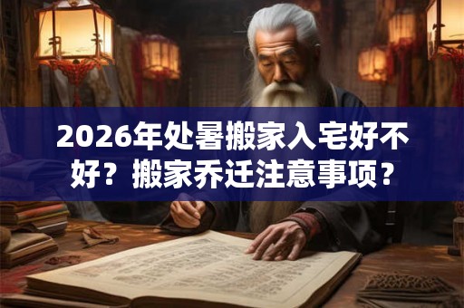 2026年处暑搬家入宅好不好？搬家乔迁注意事项？